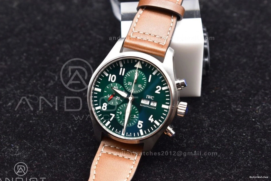 Pilot Dial Functional Edition Best ZF IW377726 Brown V A7750 1:1 Leather on 1001 Strap Green Chronograph 1029